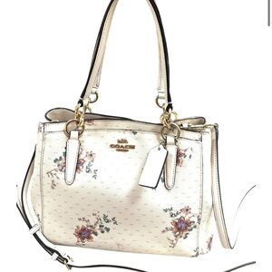🤍Coach White Floral Shoulder Bag🤍